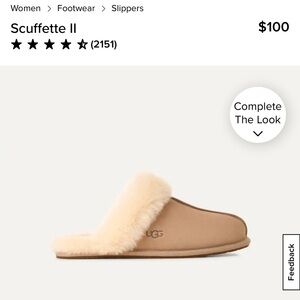 UGG Scuffette II Women's Beige Slippers